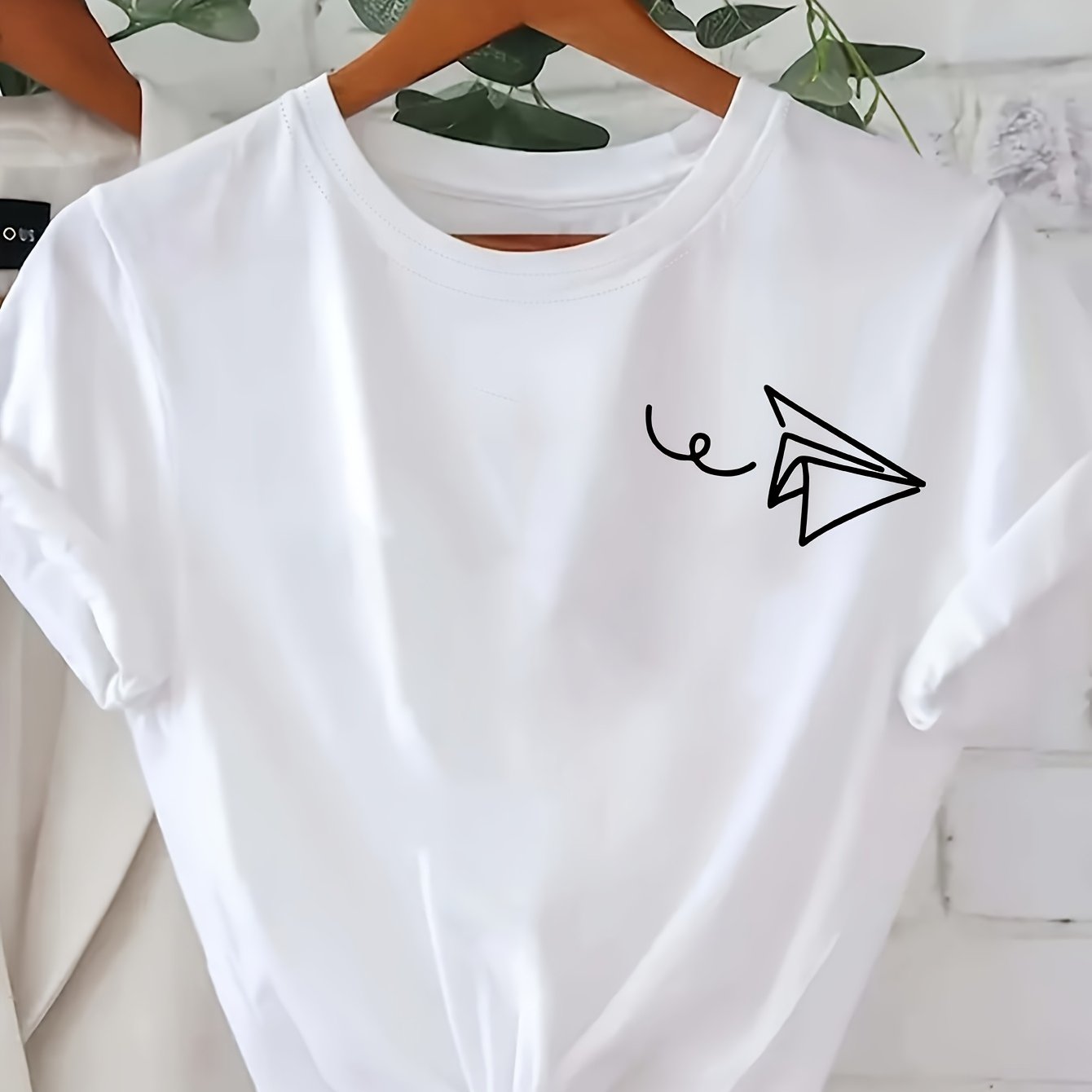 Plus Size Women's Casual Sports T-Shirt Breathable Short Sleeve Print