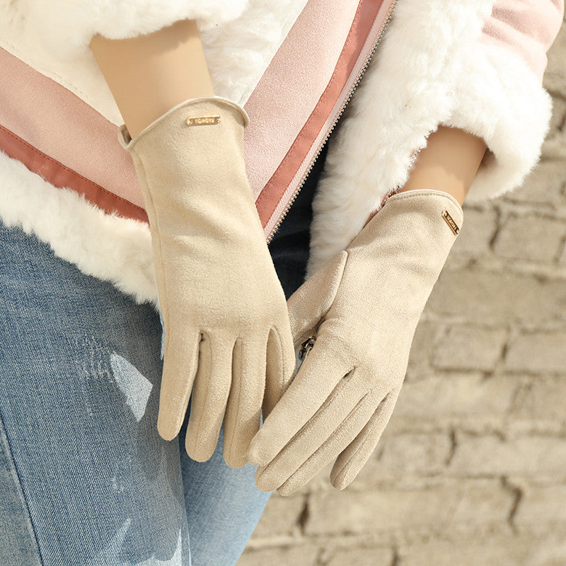 Women's Winter Gloves Warm Touchscreen Leather Handwear for Cold Weather