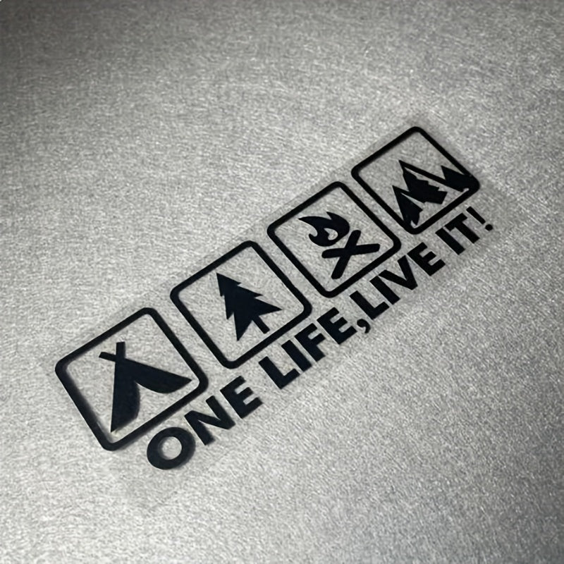 Camping Car Sticker Vinyl Decal for Auto Window Tailgate Outdoor Enthusiast