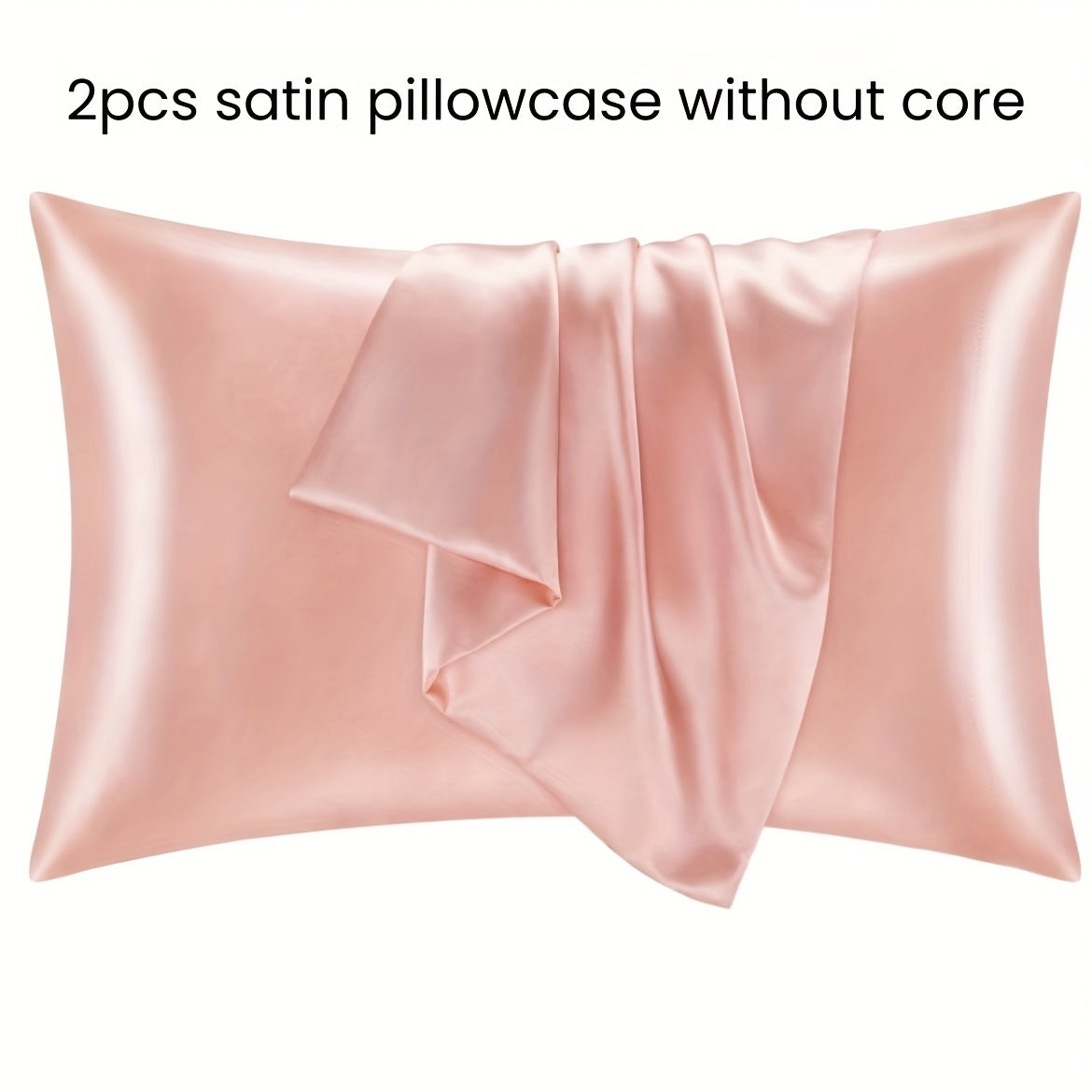 Satin Pillowcases Set of 1 or 2 Comfortable Sleep Bedding