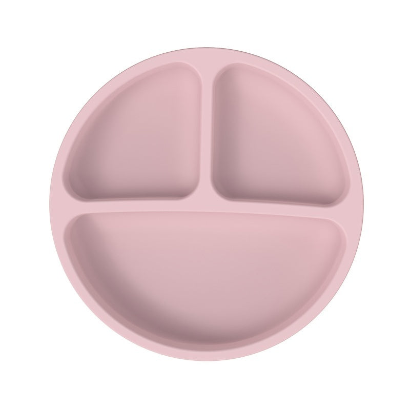 Kids Silicone Dinner Plate Non-Slip Divided Feeding Bowl for Children