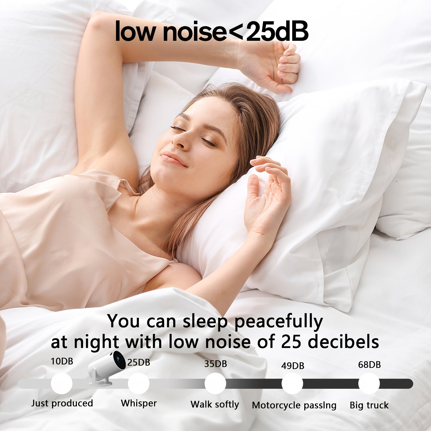 Mini Portable Smart Projector for Outdoor Movies with Fast Focus