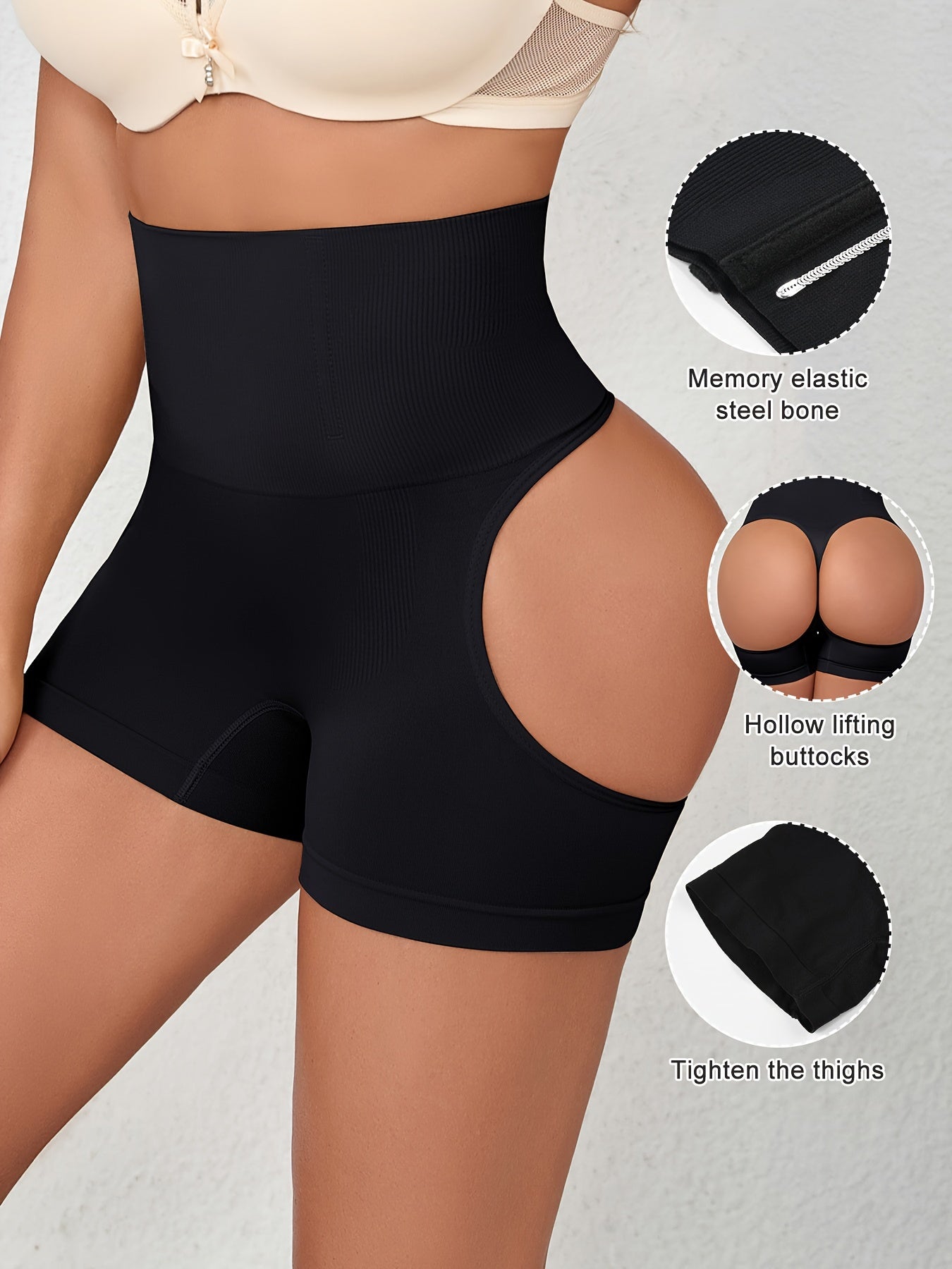 High-Waisted Tummy Control Panties for Women with Buttocks Lifting Body Shaping Shorts