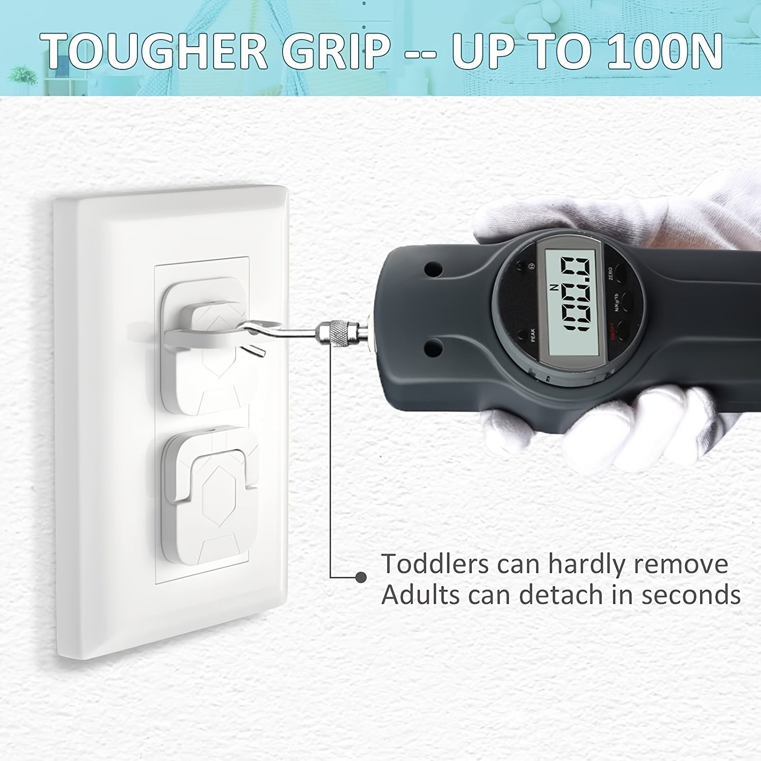 Baby Proofing Outlet Safety Covers Set of 30 with Hidden Pull Handle Childproof Socket Protectors