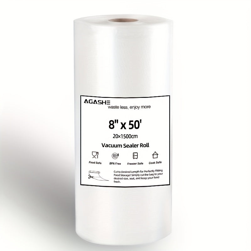 15m Vacuum Sealer Bag Roll Odor-Resistant Food Storage 12in x 50yd Easy-to-Cut