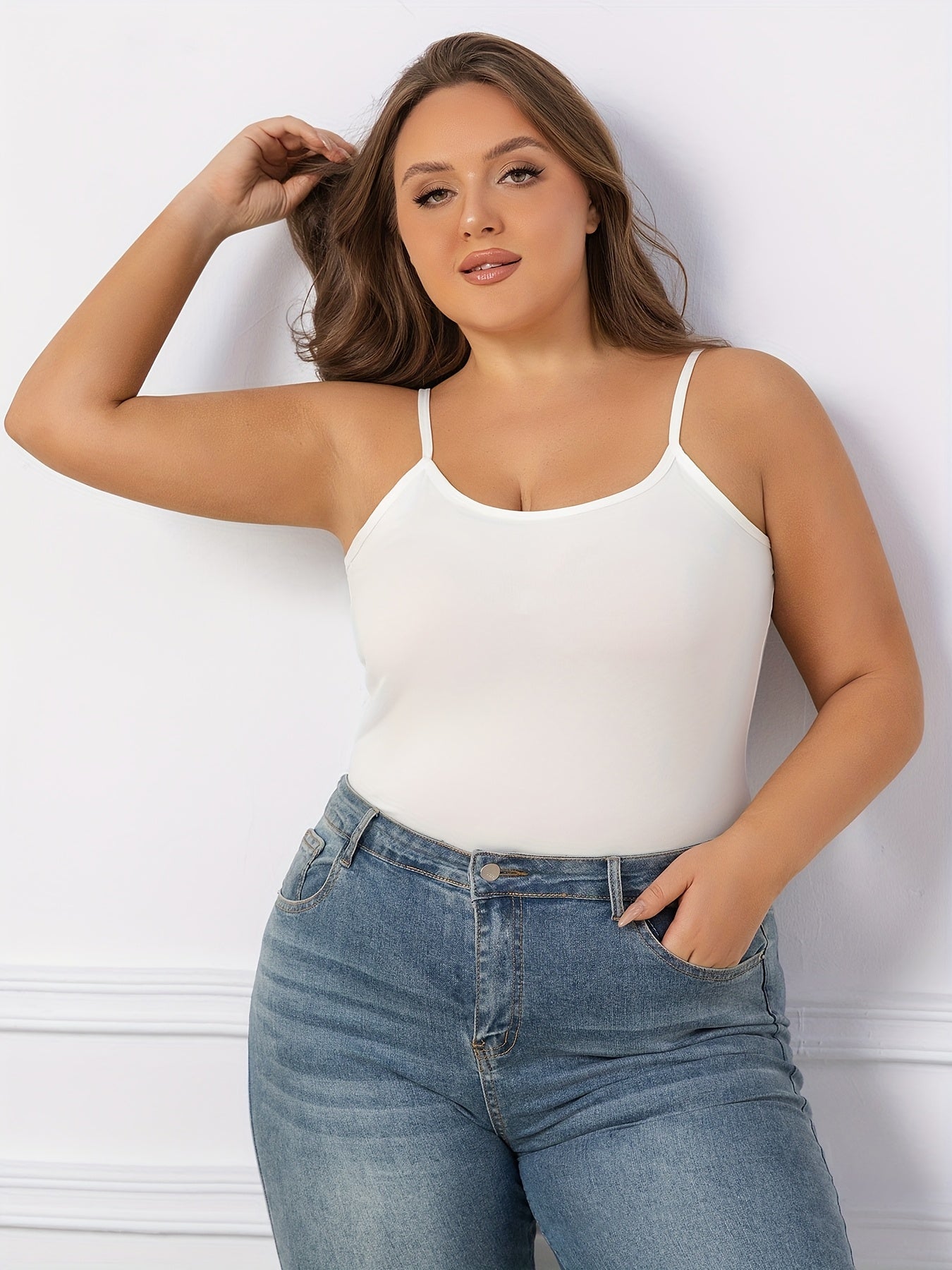 Women’s Adjustable Strapless Tank Tops Pack of 3 Black White Navy