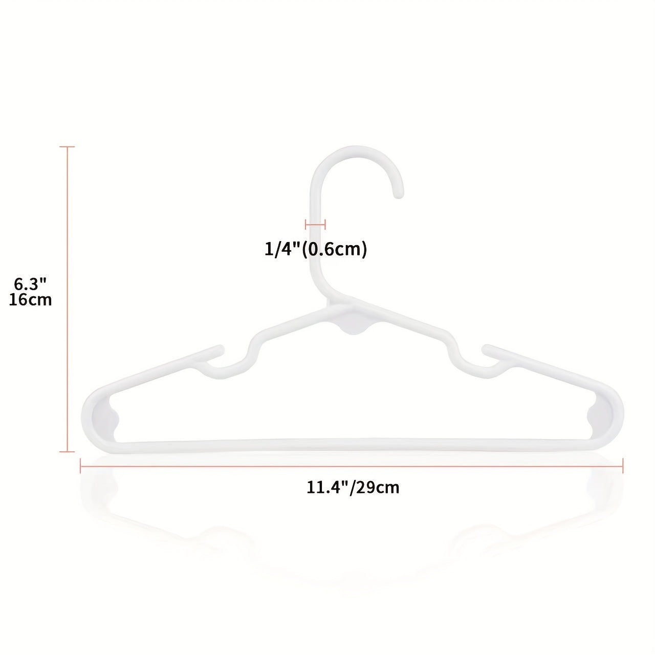 Kids Hangers Set of 20 or 40 Non-Slip Plastic Nursery Closet Organization for Boys and Girls