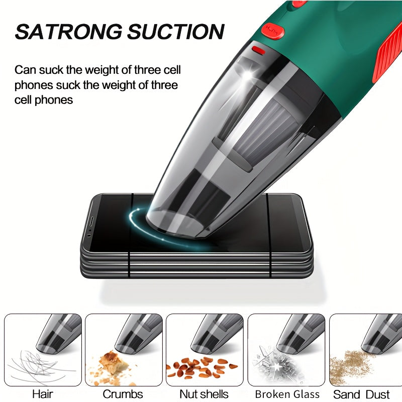 7-Piece Cordless Handheld Vacuum Cleaner Set for Home and Car Cleaning with Strong Suction