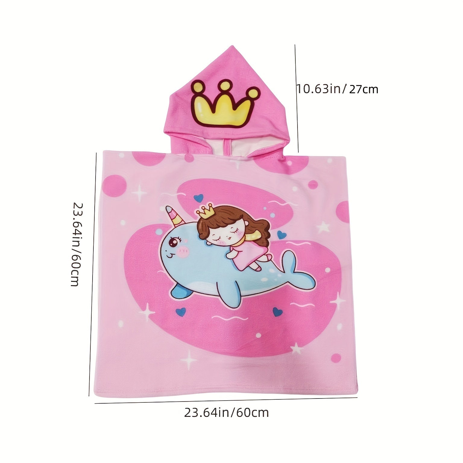 Toalla de baño para niños de microfibra con diseño de dibujos animados, de secado rápido y fácil de limpiar