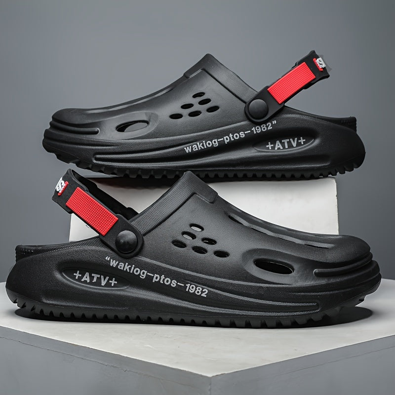 Men's Slip-On Sandals EVA Thick Sole Solid Pattern Summer Breathable Indoor Outdoor