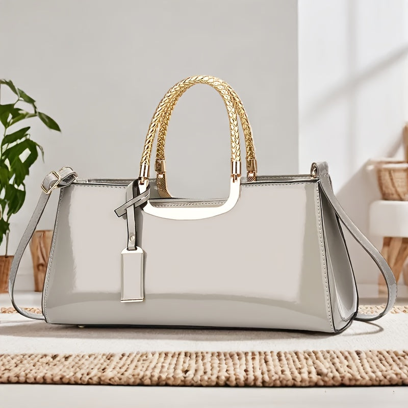 Zamonaviy Kechki Clutch, Yorqin Yuzasi, Zipper Yopilishi va Polyester Ichki Qismi bilan Partiyalar va To'ylar Uchun - Moda Ayollar Kechki Sumkasi