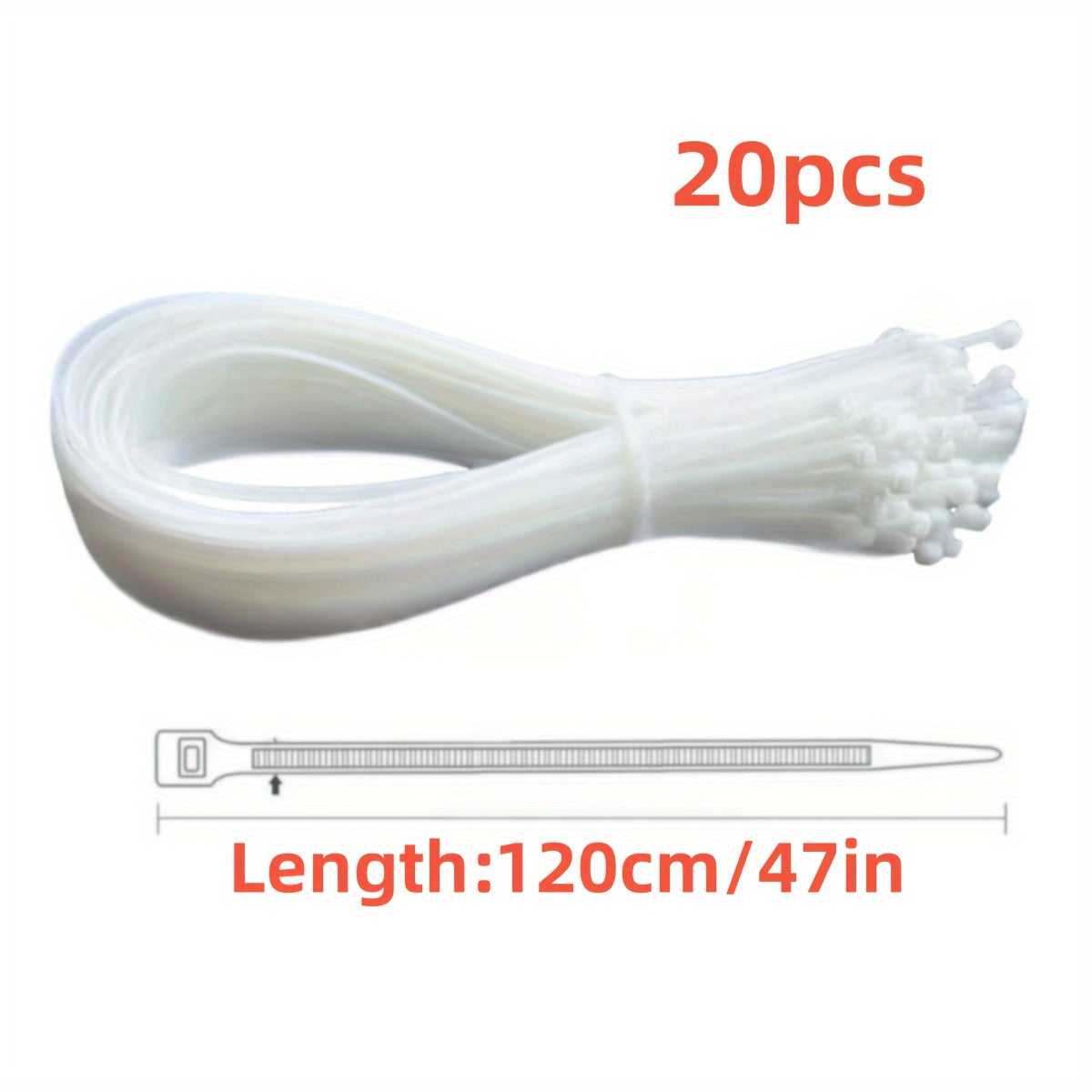 Heavy-Duty Nylon Cable Ties Self-Locking Large Sizes for Organization and Safety