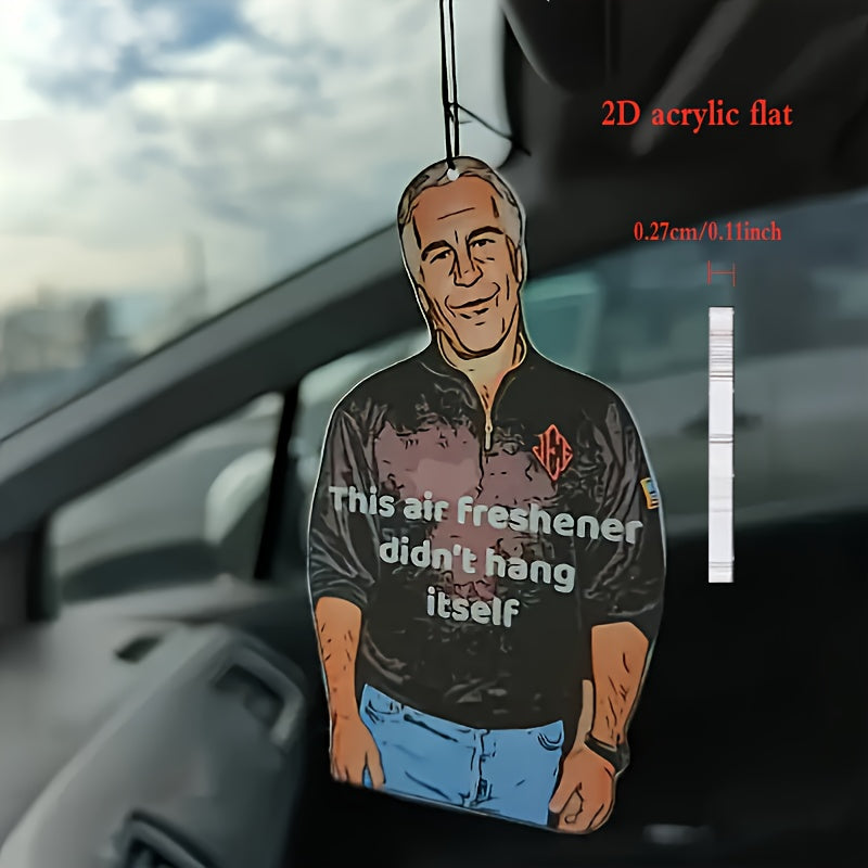 Umumiy foydalanish uchun akril avtomobil orqa ko‘zg‘u pendenti 2D tekis kulgili bezak