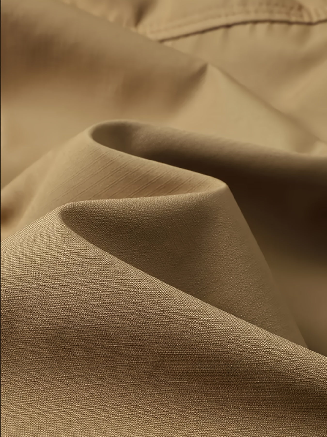 Men's Casual Polyester Fleece Jacket with Zipper Pockets Lapel Collar Windproof Regular Fit