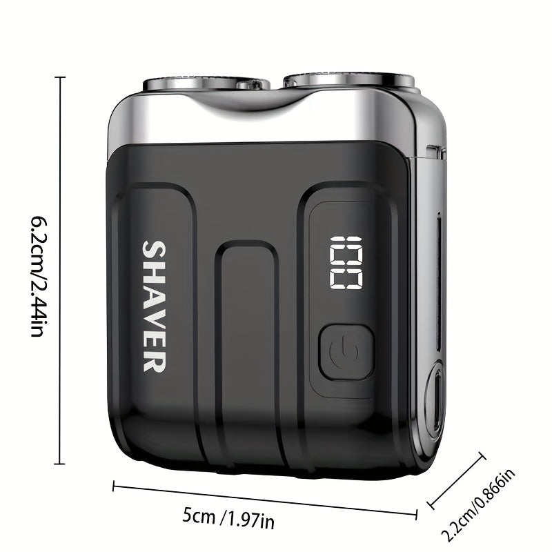 Electric shaver for men USB rechargeable washable long-lasting lithium battery travel-friendly