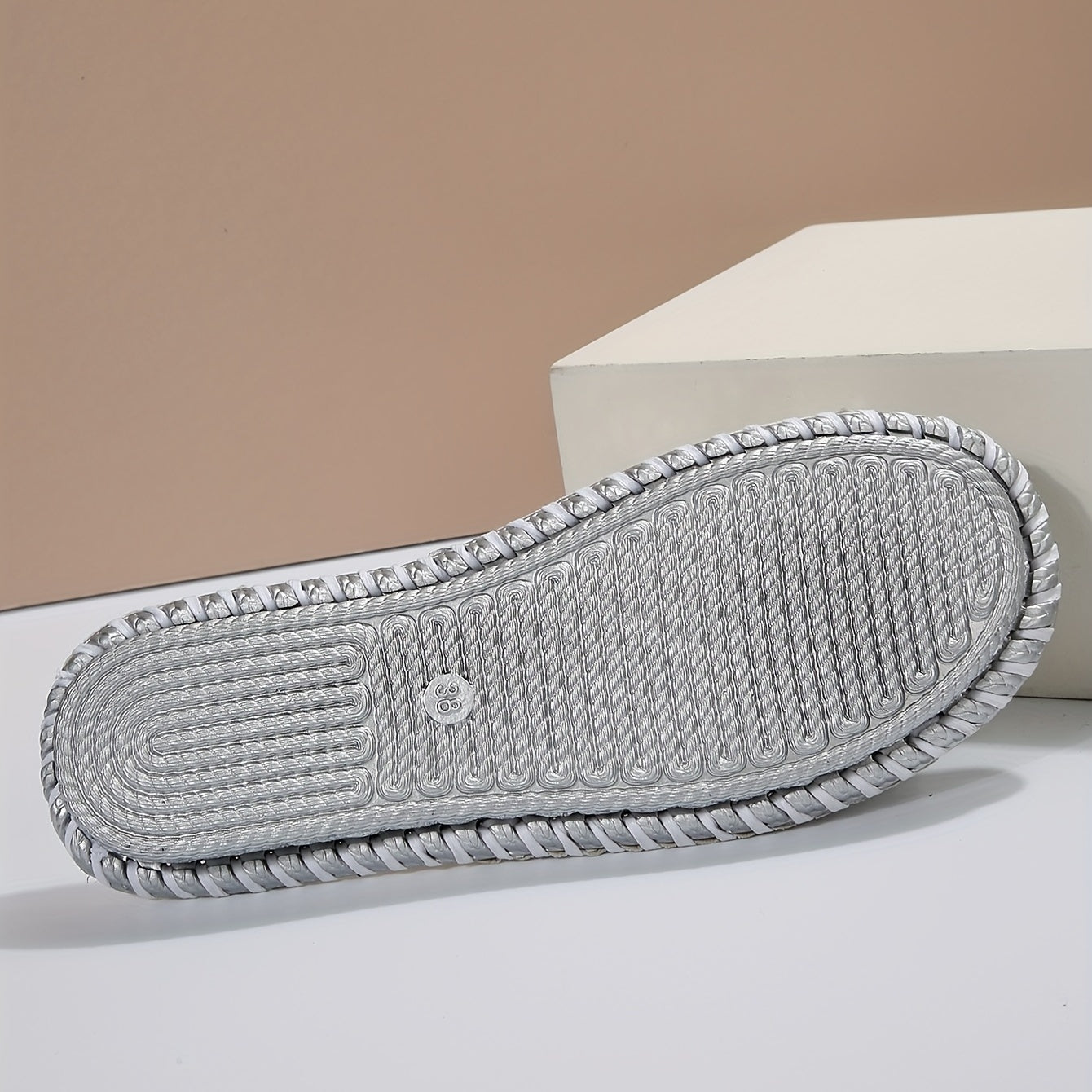 Women's Hand Stitched Floral Rhinestone Pearl Open Toe Slippers for Outdoor Casual