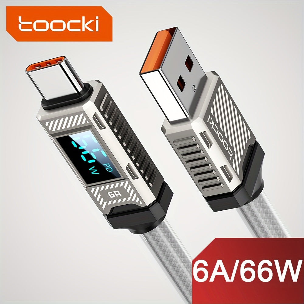 USB-C Fast Charging Cable 66W 40W 22.5W Nylon Flat Matte Data Transfer