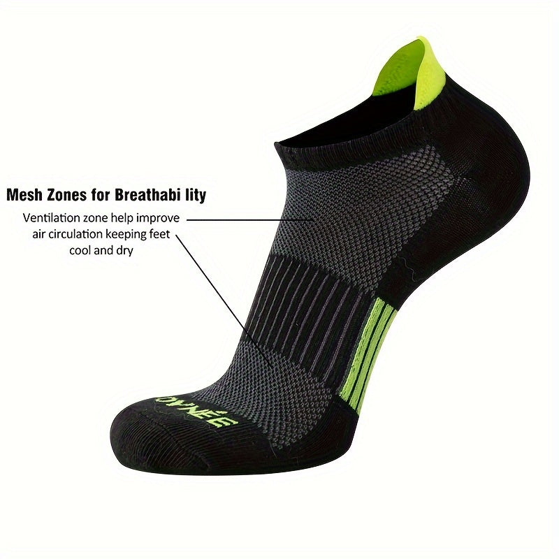 Men's No Show Socks 6 Pairs Breathable Sweat-Resistant Spring Summer Running Fitness