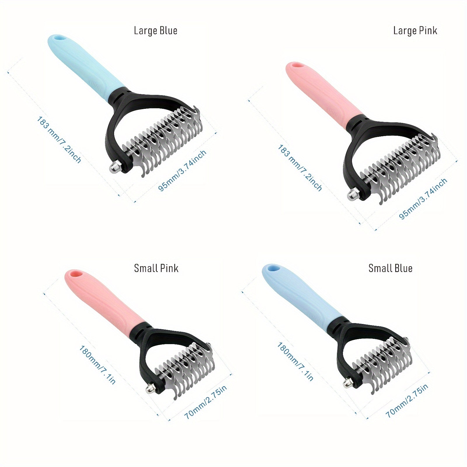 Stainless Steel Pet Comb for Cats and Dogs Tangles and Mats Removal Durable Grooming Tool