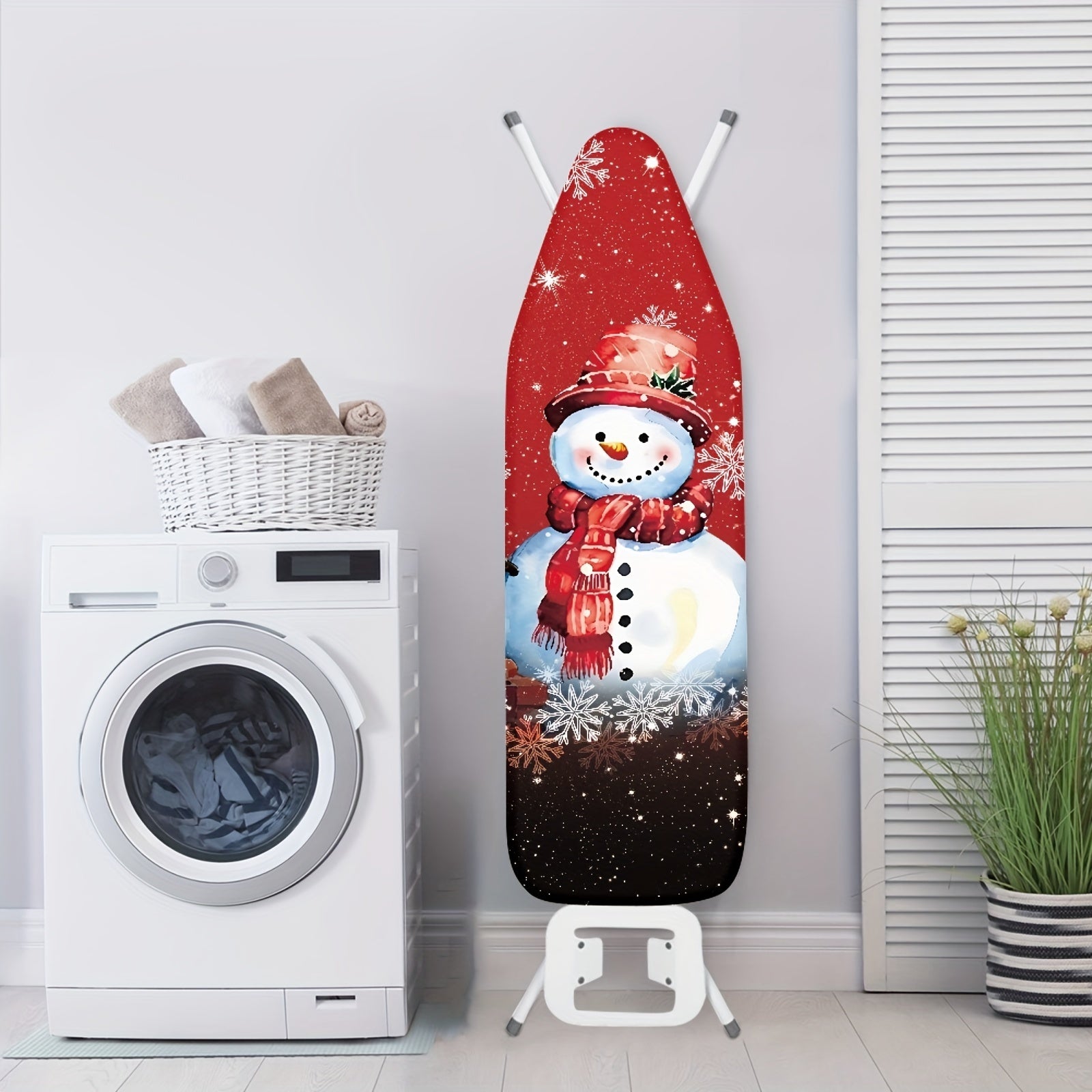 Christmas Themed Ironing Board Cover Set with Elastic Fit and Festive Design