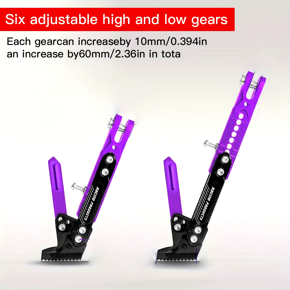 Регулируемый алюминиевый боковой подножка для мотоциклов-скутеров до 150 кг