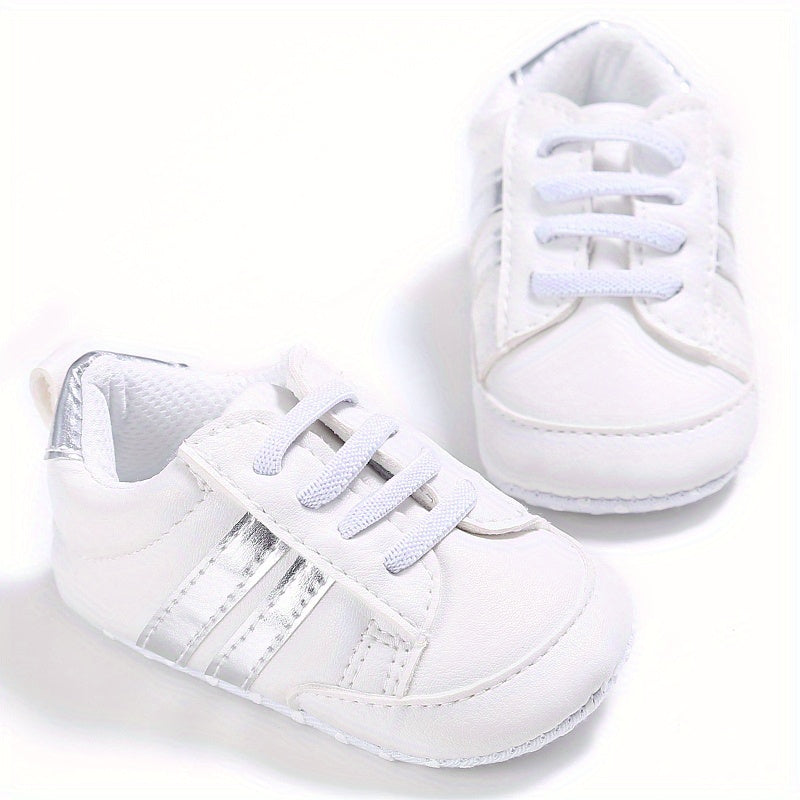 Infant Soft Bottom Stripes Light-Up Sports Shoes for Newborns Spring Fall