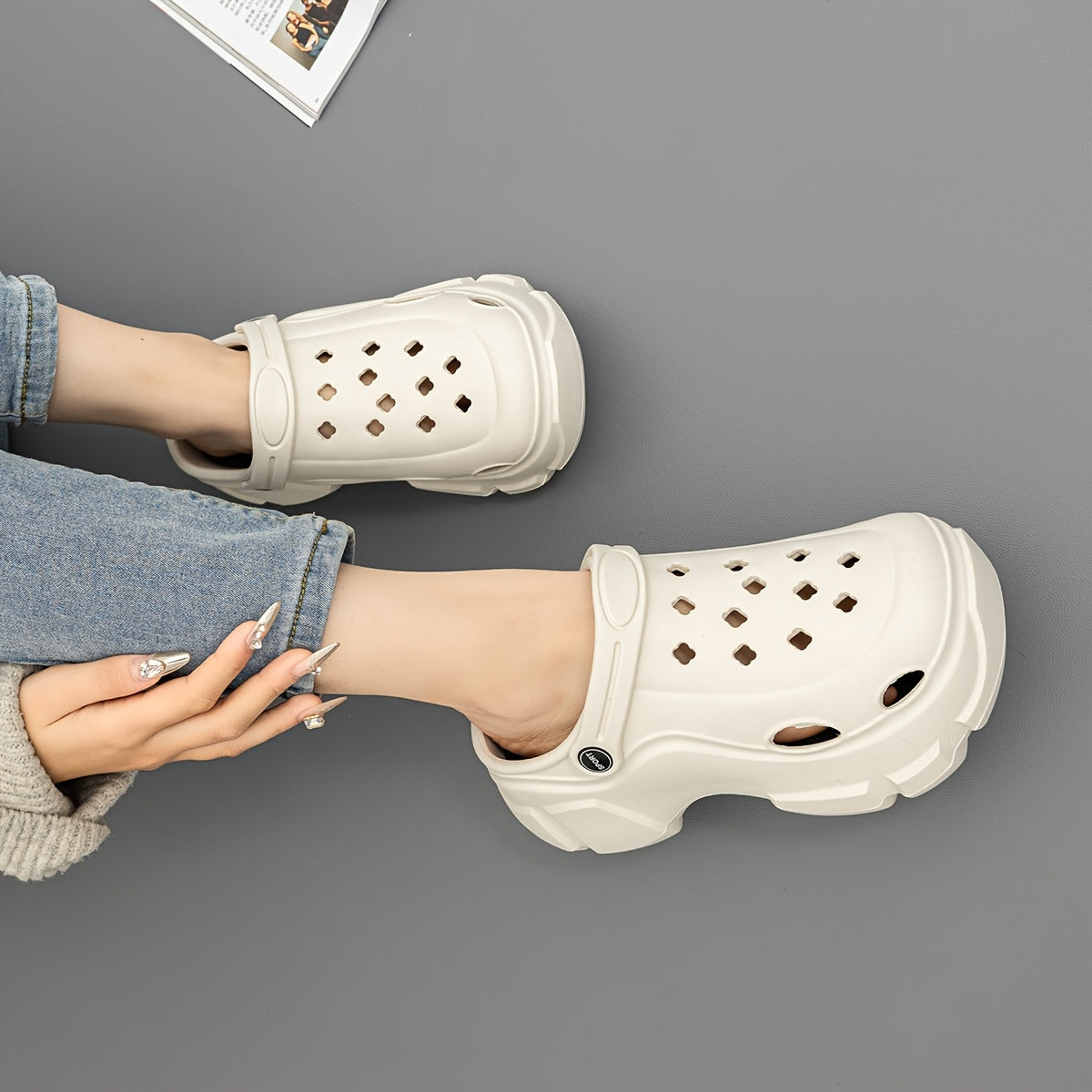 Women's Summer Casual EVA Shoes Breathable Round Toe Thick Sole