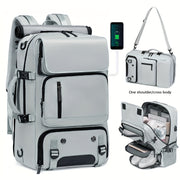 3-in-1 Nylon Laptop Backpack for Travel and Business Large Capacity