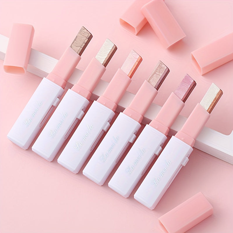 Женский глиттерный стик для теней для век двухцветный водостойкий стойкий