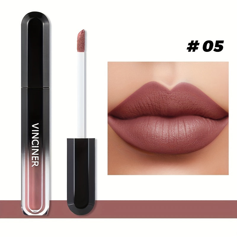 Bálsamo labial mate de terciopelo para mujer, 12 colores, resistente al agua, de larga duración