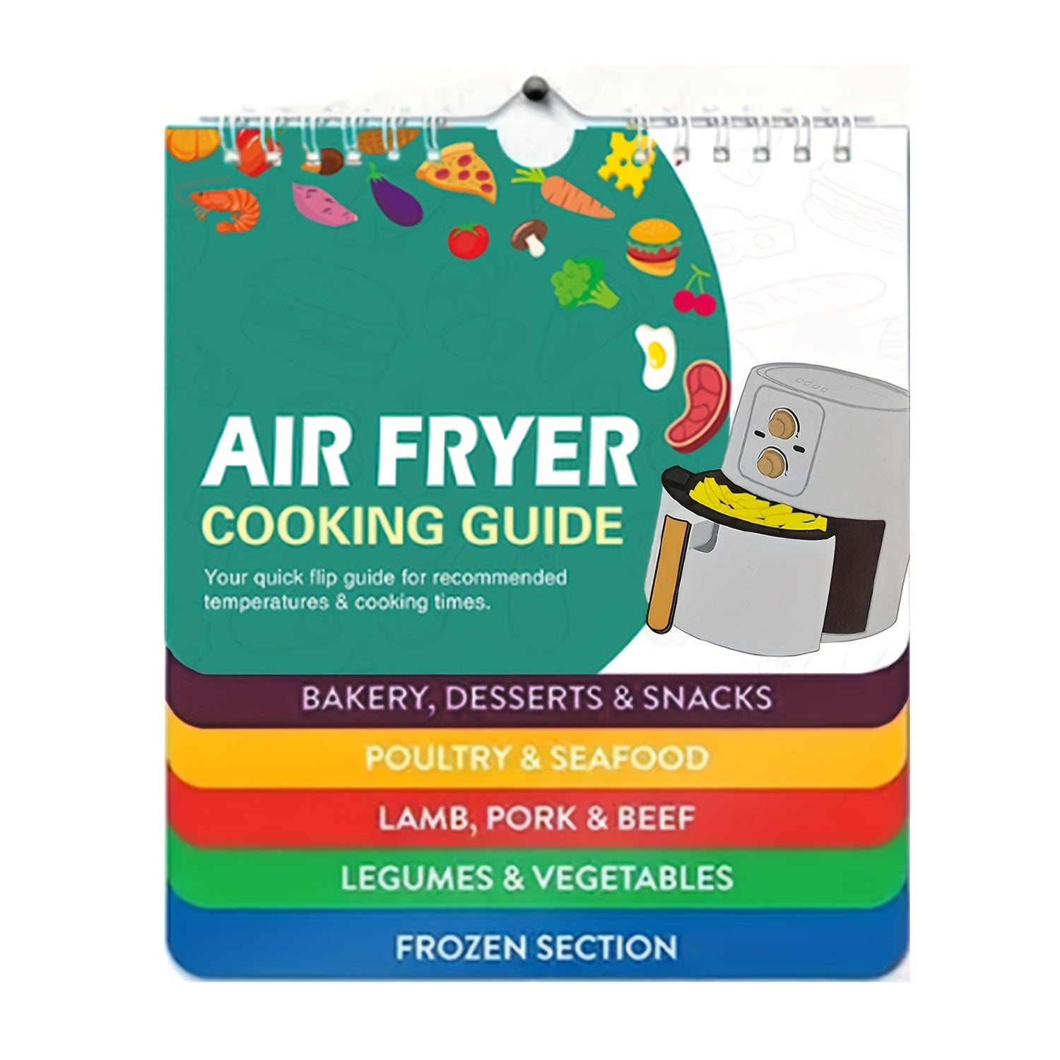 Cooking Guide with Pressure Cooker Booklet Times Chart Cookbooks Magnets Kitchen Conversion