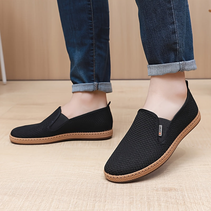 Men's Breathable Mesh Slip-On Casual Shoes Lightweight Summer Low-Top