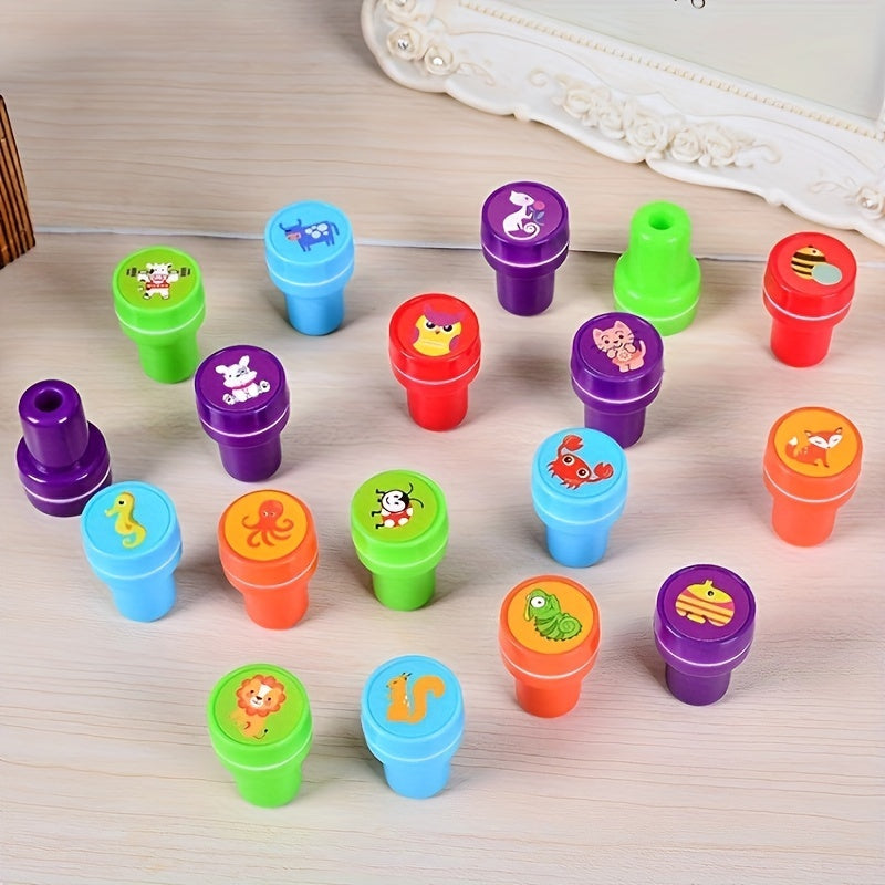 26 rang-barang hayvon markasi to'plami, plastik, o'qituvchilar, bayramlar va hunarmandchilik uchun