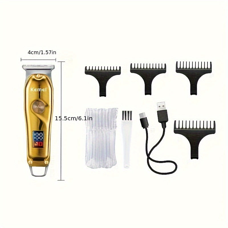 Electric hair trimmer with digital display rechargeable cordless 70 characters