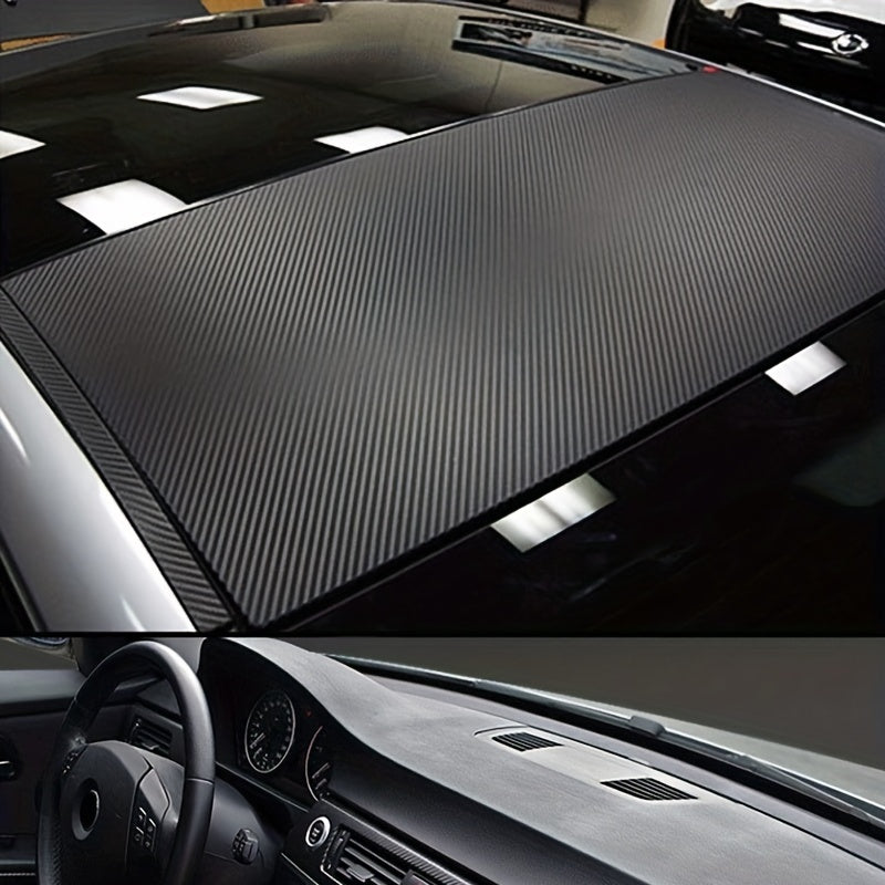 Avtomobil uchun qora karbon tolasi vinil qoplama 50cmx300cm 3D Havo chiqarish pufagi