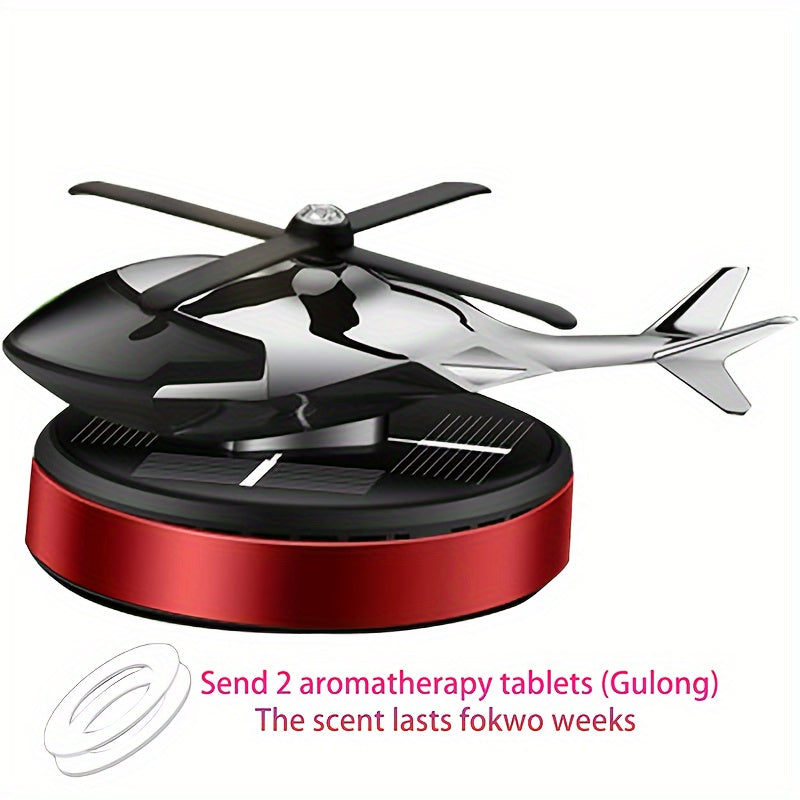Solar Car Air Freshener Helicopter Model Solar Air Purifier Fragrance Diffuser