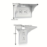 Wall-Mounted Storage Rack for Switch and Electronics Kitchen Household Space-Saving No Drilling