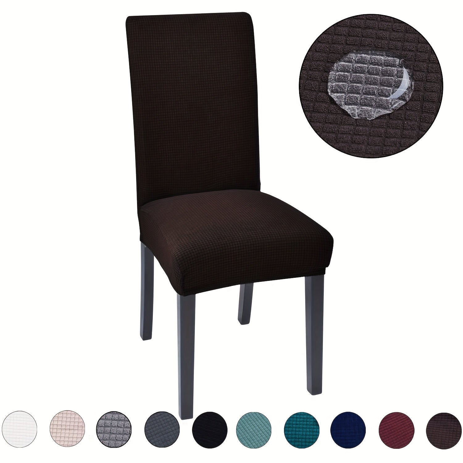 Waterproof Corn Grain Jacquard Chair Cover for Home and Restaurant Use