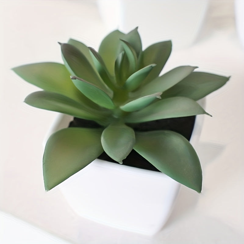 Artificial Succulents Set of 3 Potted Fake Plants for Indoor Decor Living Room Office Bedroom Hotel