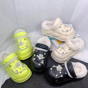 Women Thick-Soled EVA Slippers for Home Outdoor Beach with Accessories