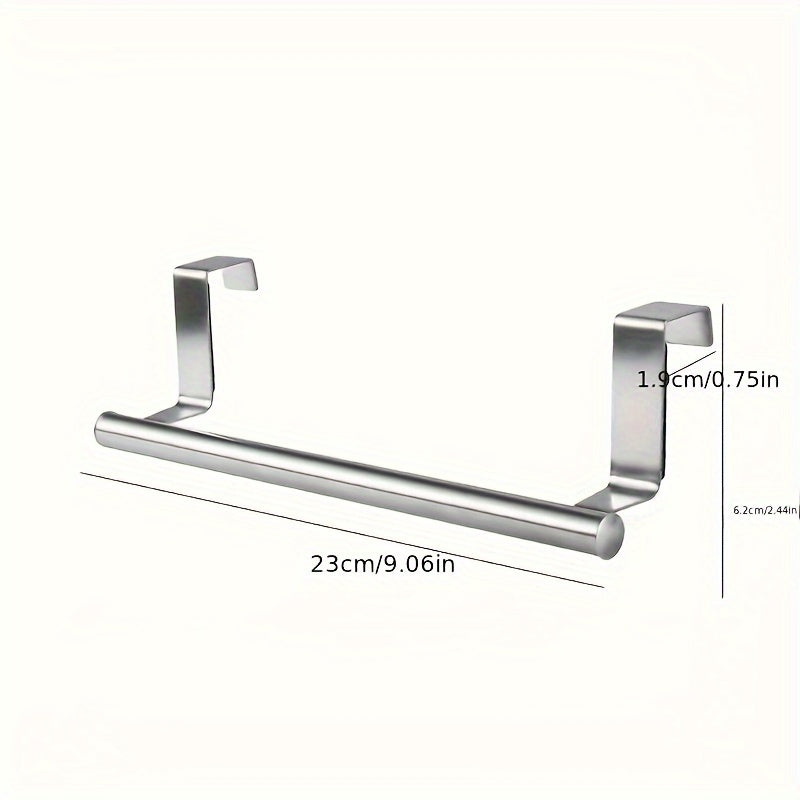 Stainless Steel Towel Hanger Rack for Kitchen Cabinet Door Storage