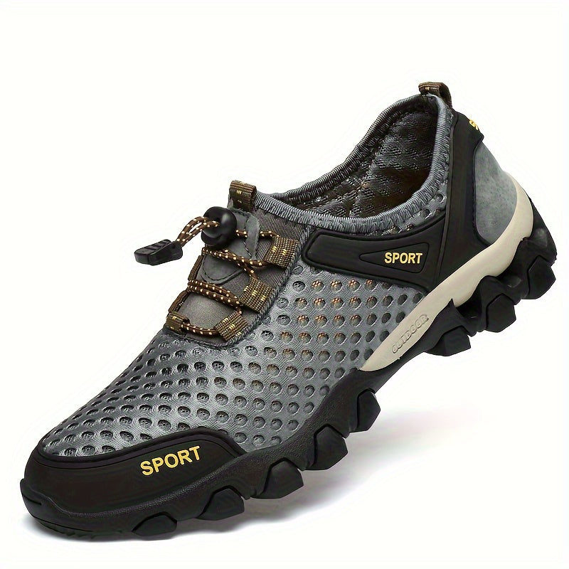 Men's Summer Sandals Breathable Mesh Hollow Design Water Sports Outdoor Casual