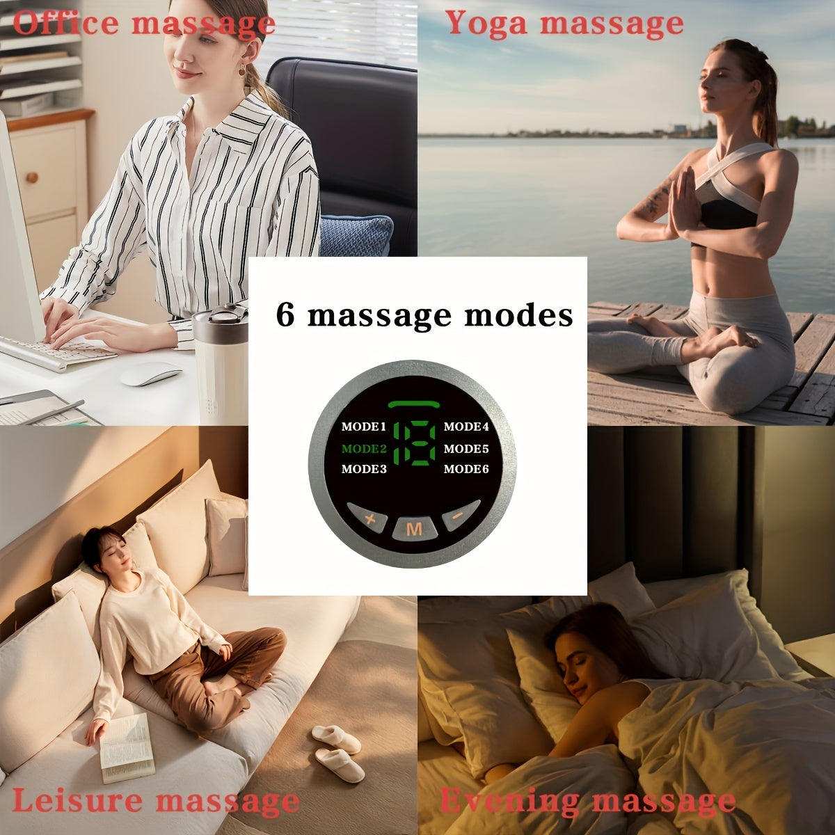 EMS Muscle Stimulator Belt with 6 Modes 18 Intensities Rechargeable for Core Strength and Posture