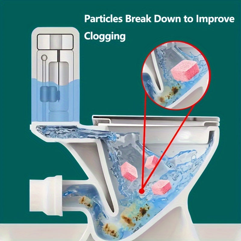 Effervescent Toilet Bowl Cleaner Tablets 4/16 Pack Deep Stain Limescale Removal