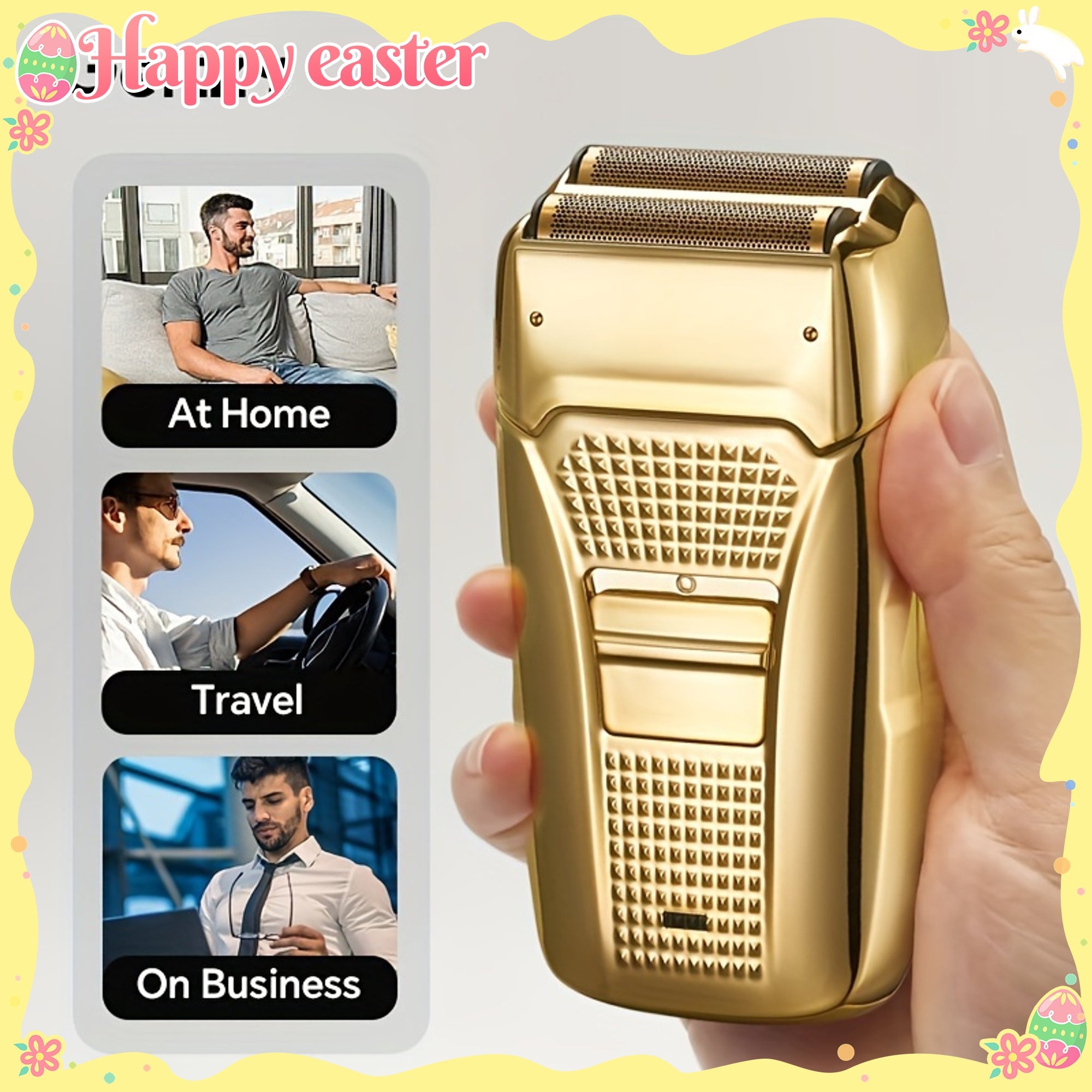 USB Rechargeable Reciprocating Shaver with Twin Blades - Perfect Gift