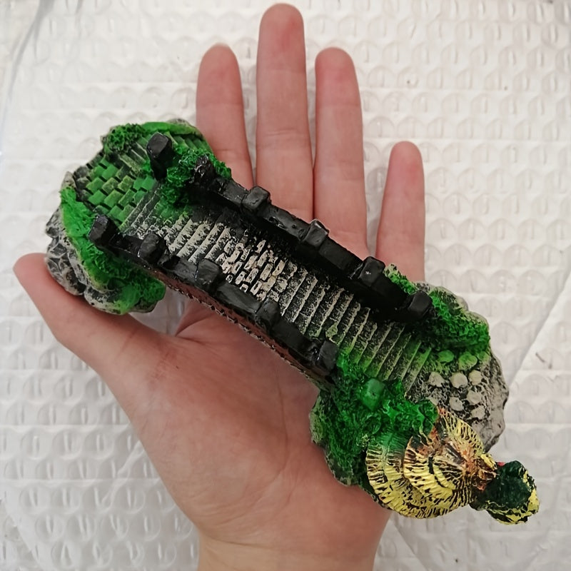 Resin Aquarium Decor Bridge for Fish Tanks and Turtle Climbing Platform