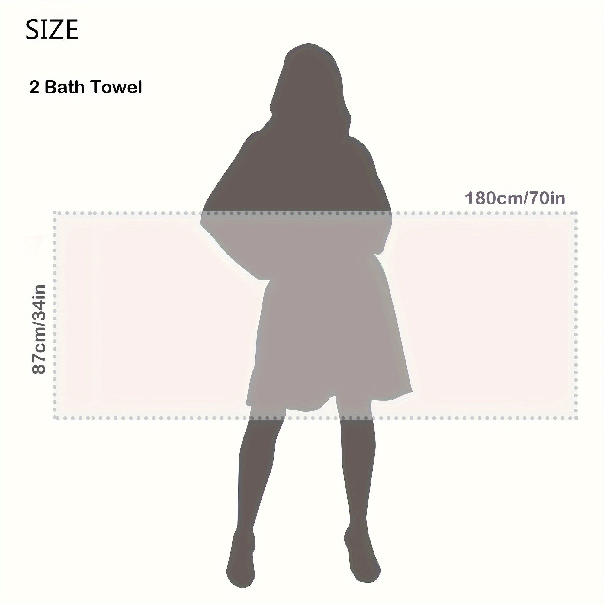 2-Piece Polyester Coral Velvet Bath Towel Set Highly Absorbent Soft for Bathroom Fitness Travel