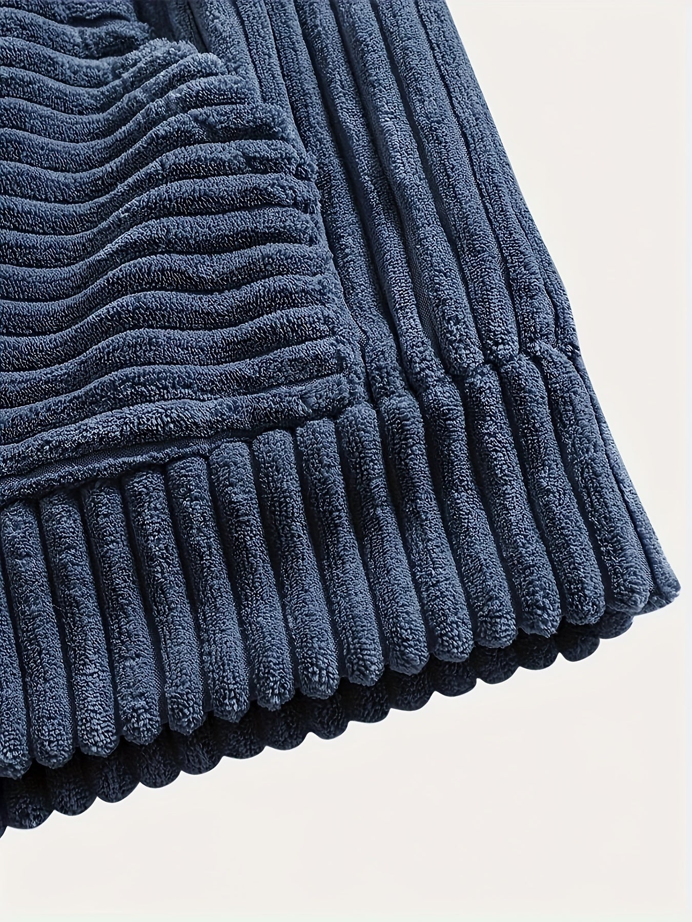 Plus Size Men's Oversized Solid Textured Hoodie for Autumn Winter