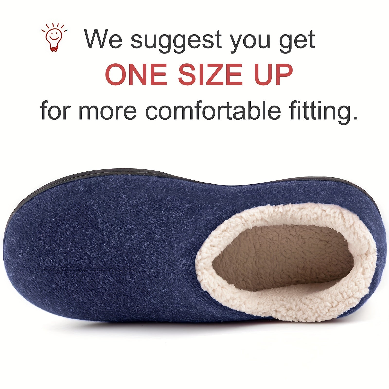 Ayollar uchun fleece bilan qoplangan ichki shlyapki, sirpanishga qarshi rezina taglik, ko‘k