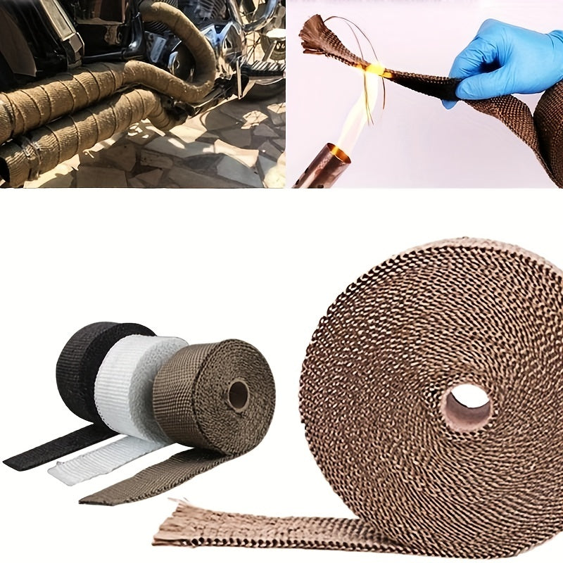 High-Temp Resistant Glass Fiber Insulation Tape 5m Multi-Color Heat Wrap